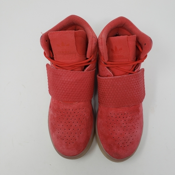 Adidas Tubular Invader Strap red high tops size 6.5 - Picture 3 of 9